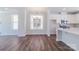 An open concept dining room area with hardwood floors and natural light at 226 Gilead Rd, Huntersville, NC 28078