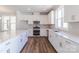 Modern kitchen featuring white cabinets, stainless steel appliances, and a large island at 226 Gilead Rd, Huntersville, NC 28078