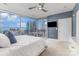 Bedroom showcasing a stunning cityscape view from floor-to-ceiling windows at 333 W Trade St # 1500, Charlotte, NC 28202