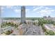 Elevated city view with parking and mixed high and low rise buildings at 333 W Trade St # 1500, Charlotte, NC 28202