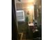 Modest bathroom featuring green tile backsplash and a neutral shower curtain at 3715 Vanderburg Dr, Concord, NC 28025