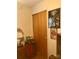 Bedroom closet with sliding doors and sports posters adorning the walls at 3715 Vanderburg Dr, Concord, NC 28025