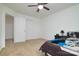 Bedroom featuring ceiling fan and closet at 8511 Redding Glen Ave, Charlotte, NC 28216