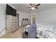 Comfortable main bedroom featuring carpet and private bathroom access at 8511 Redding Glen Ave, Charlotte, NC 28216