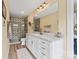 Stylish bathroom featuring a large vanity, granite countertop, and tiled walk-in shower at 930 Hawley Rd, McConnells, SC 29726