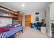 bedroom featuring a wooden bunk bed, study desk, and closet with double doors at 930 Hawley Rd, McConnells, SC 29726