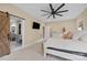 Main bedroom featuring a television, carpet flooring, and attached bathroom at 930 Hawley Rd, McConnells, SC 29726