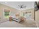 Main bedroom features many windows and carpet flooring at 930 Hawley Rd, McConnells, SC 29726