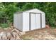 Storage shed with a set of double doors at 1016 W 10Th Ave, Gastonia, NC 28052
