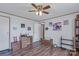 Bedroom with hardwood floor and unique artwork at 1107 Richard Rd, Salisbury, NC 28147