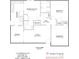 Detailed floor plan showcasing the layout of the home including bedrooms, kitchen, and living area at 118 Marshdale Sw Ave, Concord, NC 28025