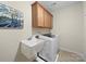 Convenient laundry room is equipped with a sink, ample storage, and a modern washing machine at 1190 Arges River Dr, Fort Mill, SC 29715