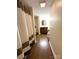Hall bathroom with a brown vanity, a shower with curtain, and light brown walls at 12125 Mountainside Ln, Charlotte, NC 28278