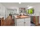 Spacious kitchen featuring a butcher block island, stainless steel appliances, and hardwood floors at 12602 Angel Oak Dr, Huntersville, NC 28078