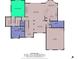 A detailed floor plan showcases the layout, dimensions, and flow of the home's main level at 166 Pinnacle Shores Dr, Mooresville, NC 28117