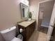 The bathroom has tile floors with updated fixtures at 190 Watering Trough Rd, Statesville, NC 28677