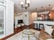Open-concept living space with a stylish living room and kitchen at 2810 Selwyn Ave # 104, Charlotte, NC 28209