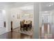 View of dining room with wood table, seating for six, and entryway at 286 Mallard Head Dr, Rock Hill, SC 29732