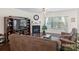 Comfortable living room featuring a fireplace, ceiling fan, and large window at 286 Mallard Head Dr, Rock Hill, SC 29732