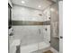 Luxurious bathroom featuring a glass-enclosed shower with designer tile and modern fixtures at 314 Sunnywood Ln, Charlotte, NC 28270