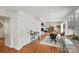 Bright dining area next to the kitchen, featuring hardwood floors and lots of open space at 314 Sunnywood Ln, Charlotte, NC 28270