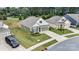 An aerial view showing the home's landscaping, curb appeal, and neighborhood setting at 3735 Norman View Dr, Sherrills Ford, NC 28673
