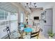 Cozy breakfast nook features a glass table, seating for four, and bright natural light at 5748 Timbertop Ln, Charlotte, NC 28215