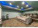 Home theater boasts plush seating, projector, and classic popcorn machine for ultimate entertainment experience at 5915 Vidal Ln, Charlotte, NC 28226
