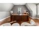 Bonus room office with a vintage desk, hardwood floors, and natural light at 5915 Vidal Ln, Charlotte, NC 28226