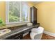 Study featuring a built in desk and a large window at 5915 Vidal Ln, Charlotte, NC 28226
