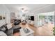 Inviting living room features a cozy fireplace and easy access to an airy sunroom, creating a relaxed atmosphere at 592 Woodcrest Dr, Gastonia, NC 28056