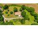 Aerial view of a home surrounded by lush greenery, showcasing its spacious lot and serene setting at 6300 Mount Pleasant S Rd, Concord, NC 28025