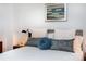 Close-up view of a comfortable bed adorned with decorative pillows, offering a cozy and inviting atmosphere at 115 E Park Ave # 428, Charlotte, NC 28203