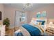 Cozy bedroom with pink walls, hardwood floors, a bed, and two windows for natural light at 1207 Lakedell Dr, Charlotte, NC 28215