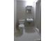 Functional bathroom with a toilet, sink, and shower, offering essential amenities at 1245 Paddock Cir, Charlotte, NC 28209
