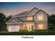 Charming two-story home features a brick facade, a two-car garage, and a manicured lawn at 1350 Coppergate Dr, Salisbury, NC 28147
