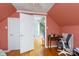 Bedroom featuring a desk, chair, and hardwood floors, with a view into an adjacent room at 1371 Hawks Nest Rd, York, SC 29745