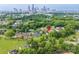 Stunning aerial view of property with downtown skyline in the background at 1613 Hamilton St, Charlotte, NC 28206