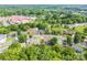 Aerial view showcases neighborhood, mature trees, and location to amenities at 1613 Hamilton St, Charlotte, NC 28206