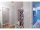 Bathroom with a shower and a view into another area at 1739 Lesa Lin Dr, Monroe, NC 28112