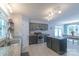 Open kitchen featuring granite countertops and stainless steel appliances at 1739 Lesa Lin Dr, Monroe, NC 28112