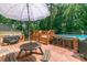 Above-ground pool surrounded by a wooden deck and privacy fence at 1739 Lesa Lin Dr, Monroe, NC 28112