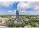 Breathtaking aerial view of the city showcasing the surrounding landscape and architecture at 210 N Church St # 2910, Charlotte, NC 28202