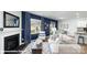 Comfortable living room with fireplace, natural light, and stylish décor at 221 Paige Rd, Kings Mountain, NC 28086