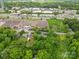 Aerial view showing lush greenery, nearby businesses and quaint homes, set in a convenient and accessible area at 2536 Bancroft St, Charlotte, NC 28206