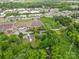 Aerial view showing lush greenery, nearby businesses and quaint homes, set in a convenient and accessible area at 2536 Bancroft St, Charlotte, NC 28206
