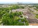 Aerial view of the property with a distant city skyline and lush greenery, showcasing a desirable location at 2536 Bancroft St, Charlotte, NC 28206