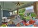 Inviting back porch with comfortable seating and a colorful rug at 2829 Holt St, Charlotte, NC 28205