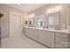 Stylish bathroom with double vanity sinks, modern fixtures, and ample counter space at 2829 Holt St, Charlotte, NC 28205