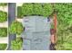 An overhead shot shows the architecture and outdoor living spaces with patio at 3128 Ethereal Ln, Charlotte, NC 28226